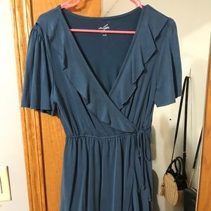 Blue Wrap Dress